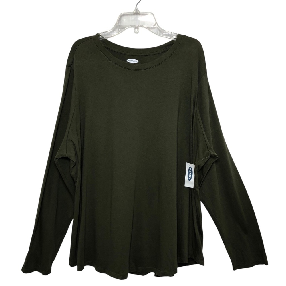Old Navy‎ Cotton Long Sleeve Green Pine Women’s Shirt Size 2X